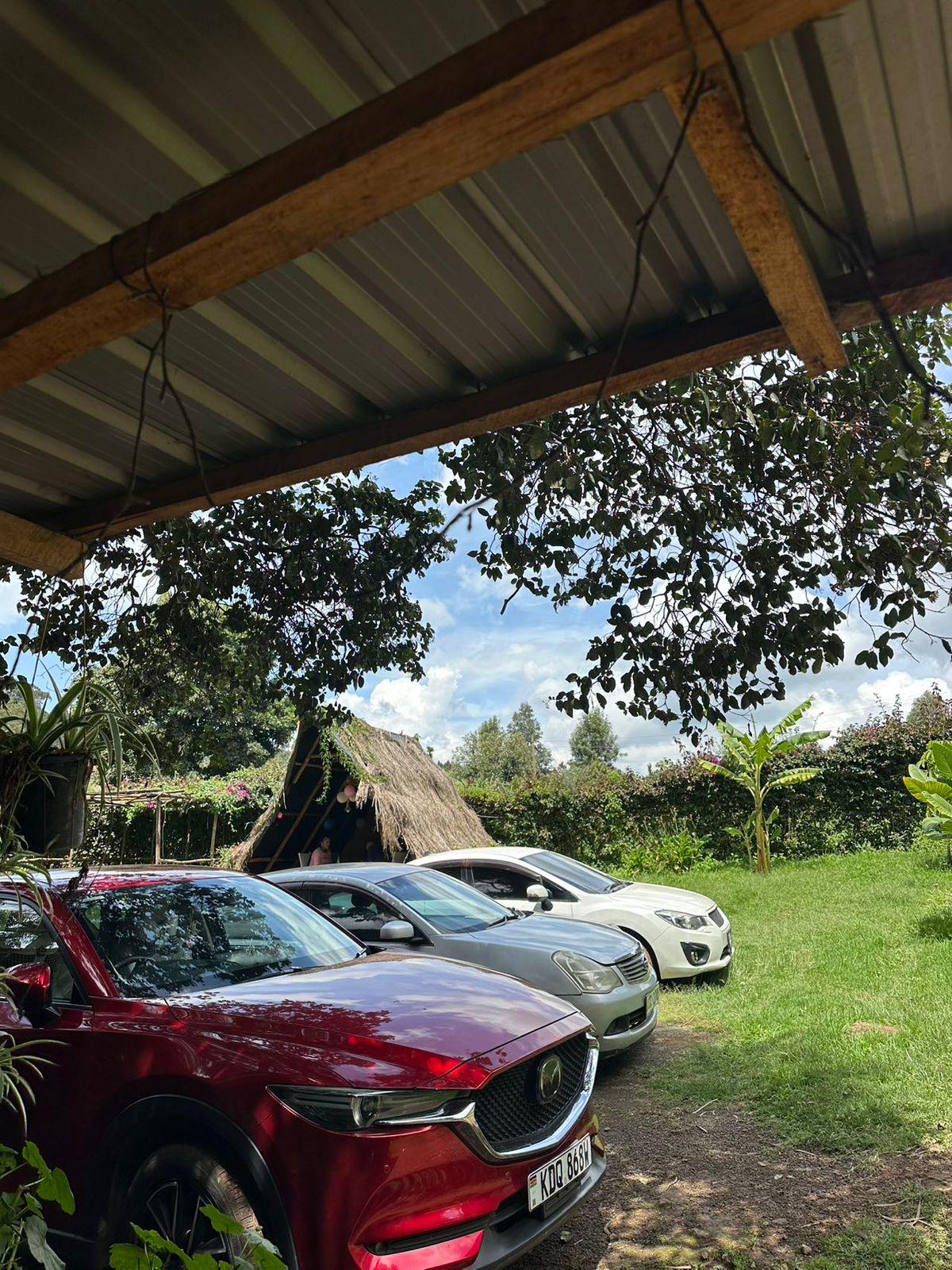 Parking beside the garden